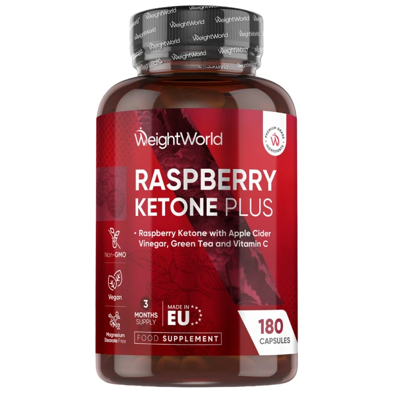 Raspberry Ketone - 3200 mg 180 Capsules - 3 Month Supply - Vegan Keto Supplement with ACV, Green Tea & Vitamin C