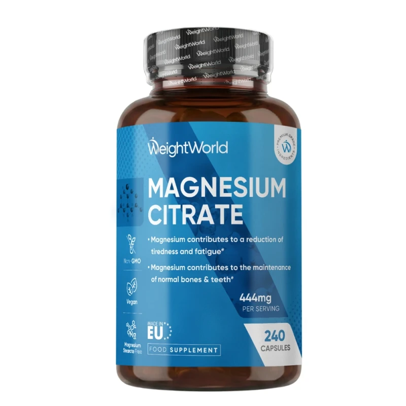 Magnesium Citrate - 440mg 240 Capsules - 4 Months Supply