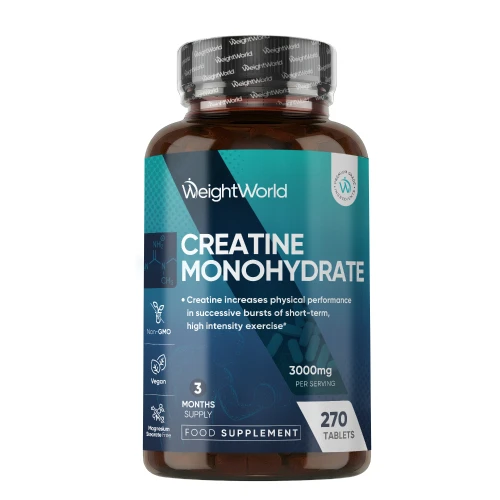 Creatine Monohydrate - 3000mg 180 Tablets - Ideal for muscle strength