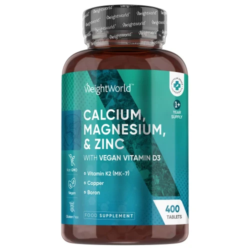 Calcium, Magnesium and Zinc with Vitamin D3 - 400 Tablets - Wellness Supplement