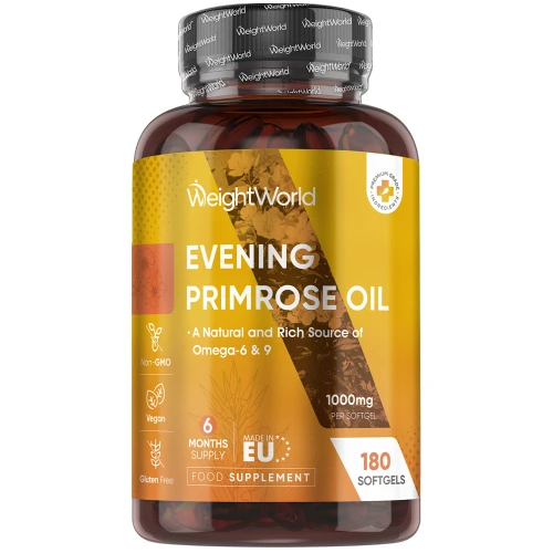 Evening Primerose Oil 1300mg - 180 Softgels With High Strength GLA For Women