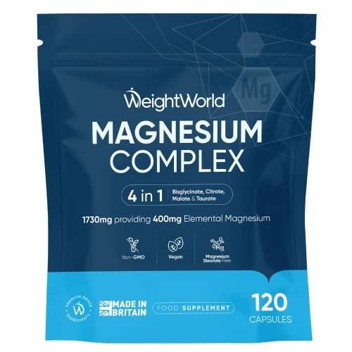 4-in-1 Magnesium Complex | 1730mg 120 Capsules Pouch | WeightWorld IE