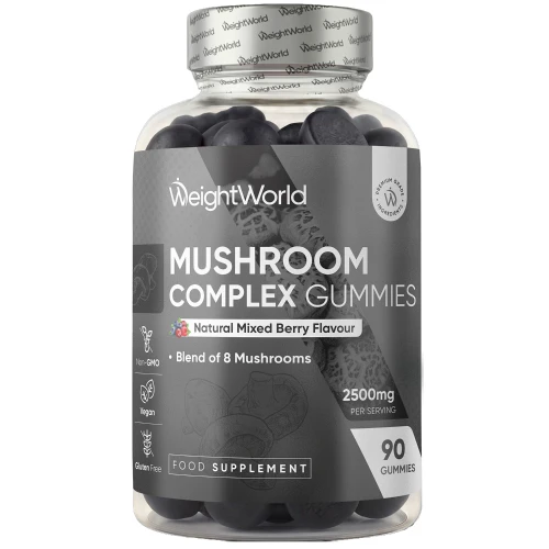 Mushroom Complex Gummies | 90 Gummies | 2500mg | WeightWorld IE
