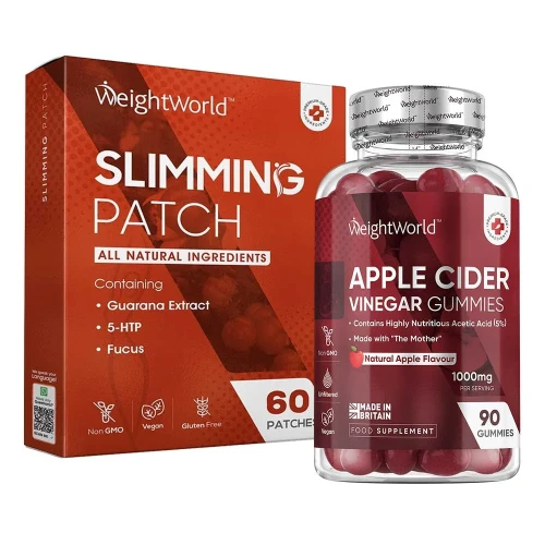 Slim & Trim Essentials Pack | Ideal for Weight Management | ACV Gummies & Slimming Patches | WeightWorld