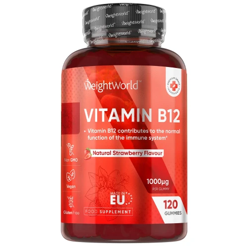 Vitamin B12 Gummies | 120 Gummies | For Your Immune Support | WeightWorld UK