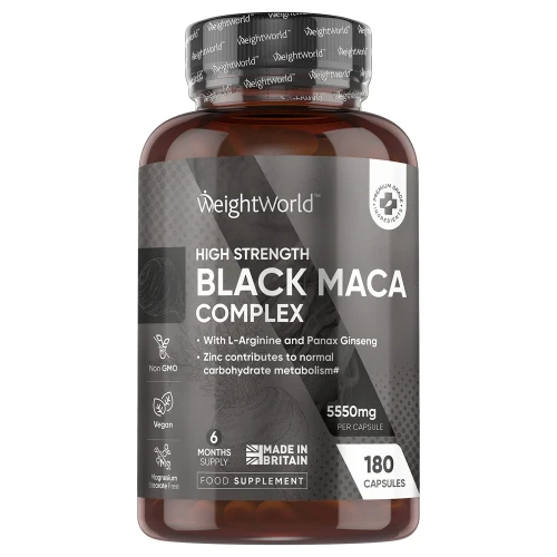 Black Maca Root Complex | 5500mg 180 Capsules | WeightWorld