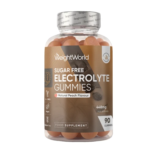 Electrolyte Gummies | Peach Flavour | 90 Gummies | WeightWorld IE