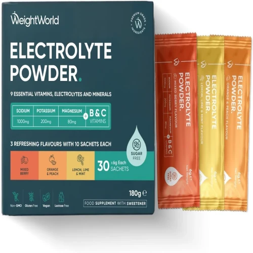 9-in-1 Electrolyte Powder | 3 Flavours 30 Sachets | WeightWorld IE