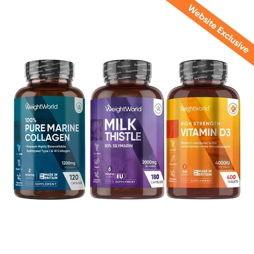 Inner Glow Combo | Collagen + Milk Thistle + Vitamin D3 | WeightWorld IE