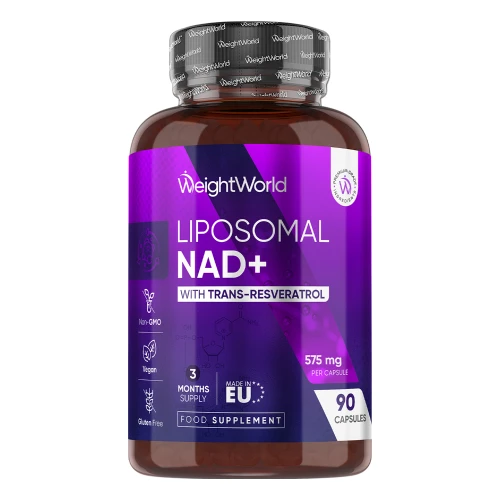 Liposomal NAD+ With Resveratrol Capsules | 575mg 90 Capsules | WeightWorld IE