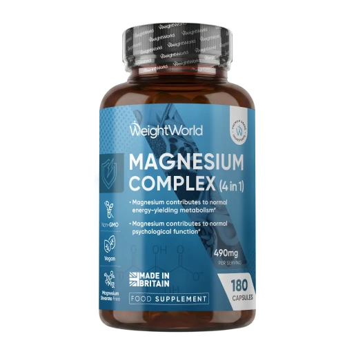 Magnesium Complex 4 in 1 Capsules | 490mg 180 Capsules | WeightWorld IE