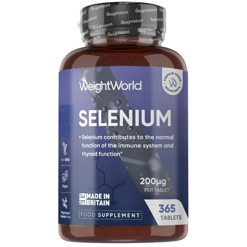 High-Strength Selenium | 200μg 365 Tablets | WeightWorld IE