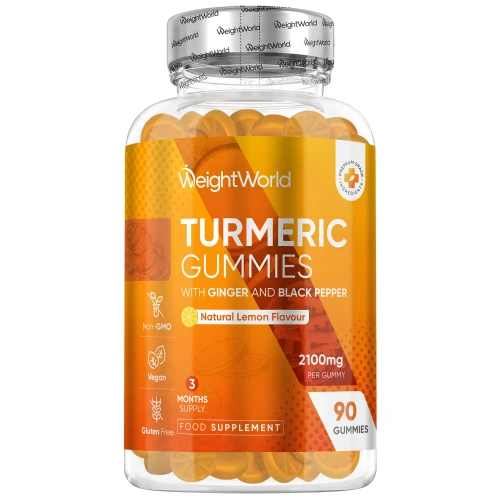 Turmeric Gummies | 2100mg 90 Gummies | WeightWorld IE