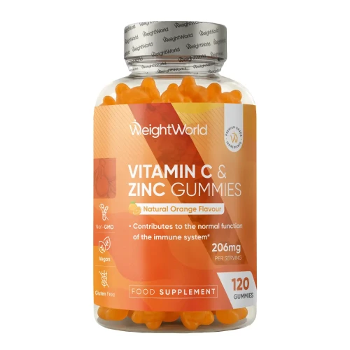 Vitamin C & Zinc 206mg x 120 Gummies | WeightWorld IE