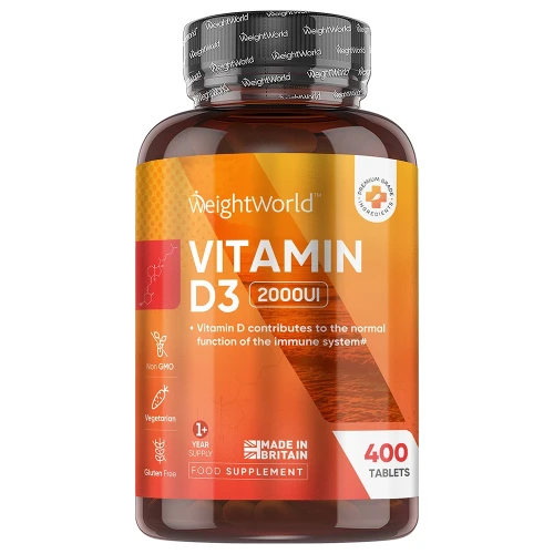 Vitamin D3 Tablets | 2000IU 400 Tablets I WeightWorld IE