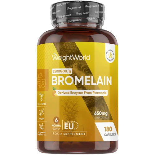 Bromelain Capsules | 650mg 180 Capsules | WeightWorld IE