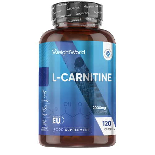 L-Carnitine Capsules | 2000mg 120 Capsules | WeightWorld IE