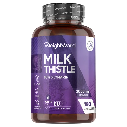 Milk Thistle Capsules | 2000mg 180 Capsules | WeightWorld IE
