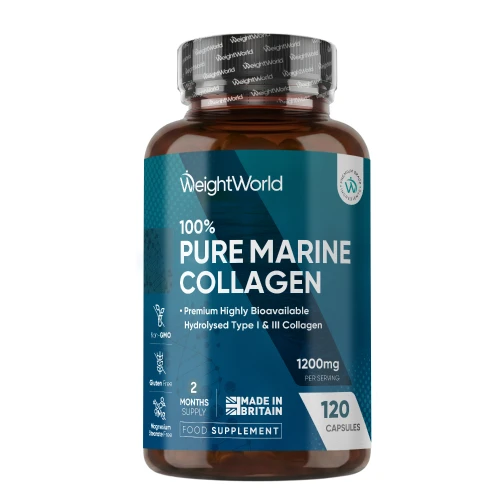 Pure Marine Collagen - 1170mg 120 Capsules - Hydrolyzed Type 1 Collagen