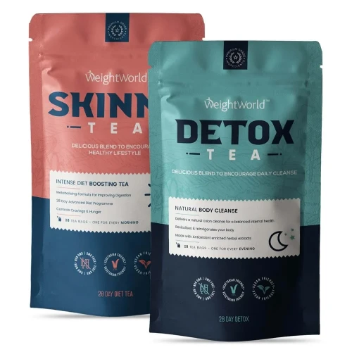 56 Teabags - Teatox Bundle - Detox Tea & Skinny Tea Combo - Morning & Evening Cleansing Teas